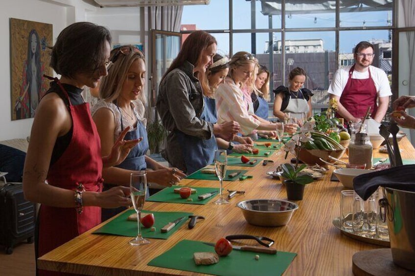 Authentic Tapas Workshop on a Loft Space In Barcelona 