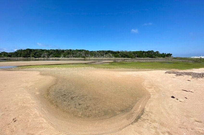 A not so crowded sound side beach on Shackleford banks area