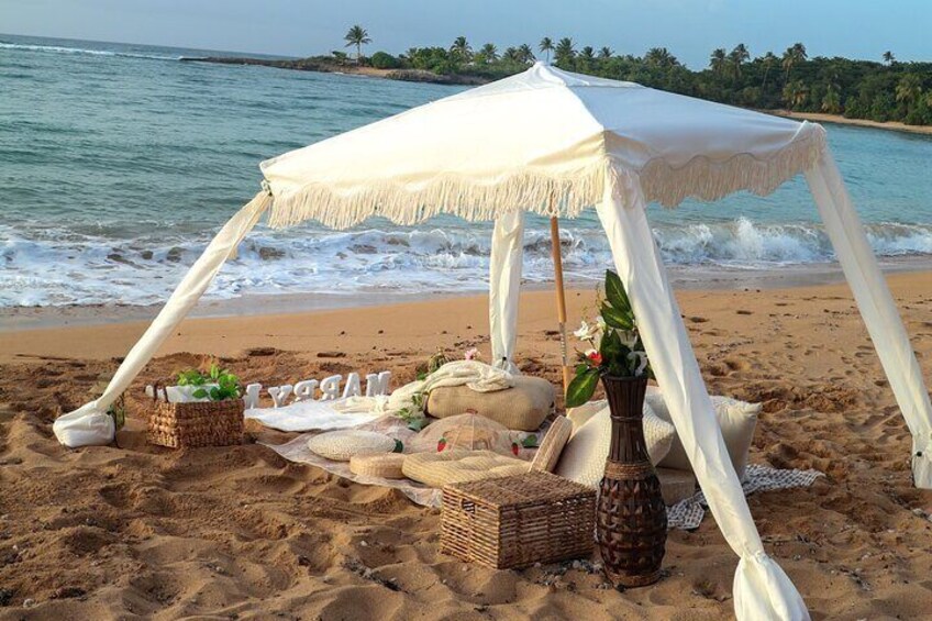 Private Beach Picnic and Photoshoot in Puerto Rico