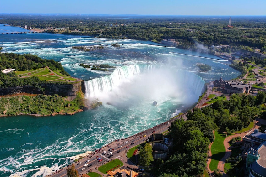 Aerial view of Niagara Falls in New York