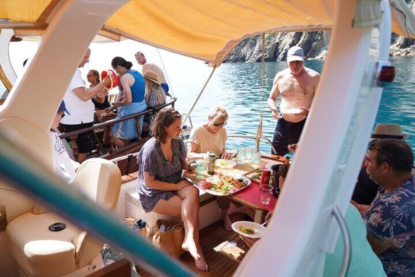 Lunch on the boat