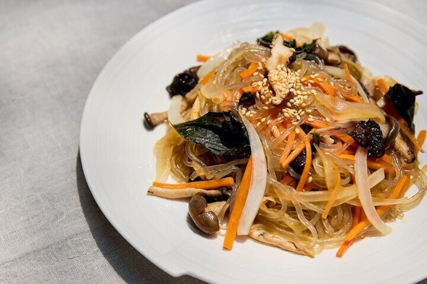 Japchae, known as royal cuisine. Learn how to make authentic but simple and delicious Japchae!