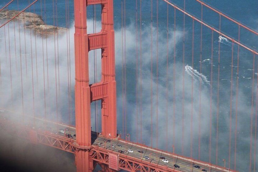 Fog coming in to hug the GGB