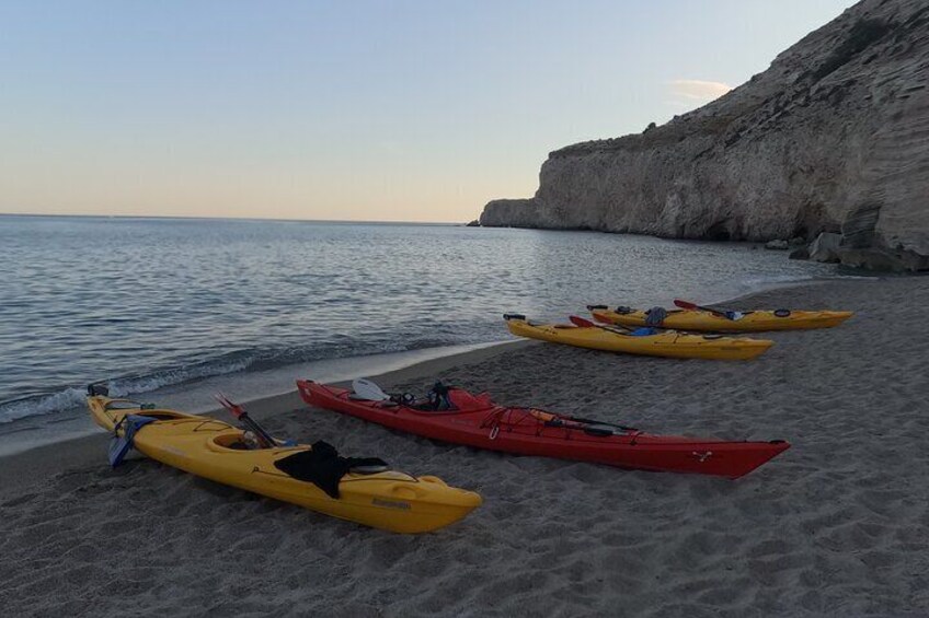 Romantic Sunset Kayaking Tour in Milos