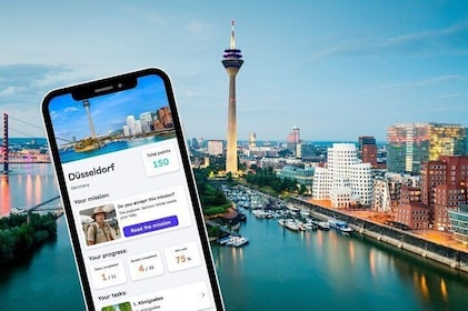 Düsseldorf Exploration Game City Tour on your Phone