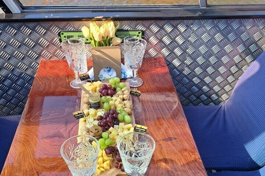 A Luxurious Cheese & Wine Canal Cruise through Historic Amsterdam