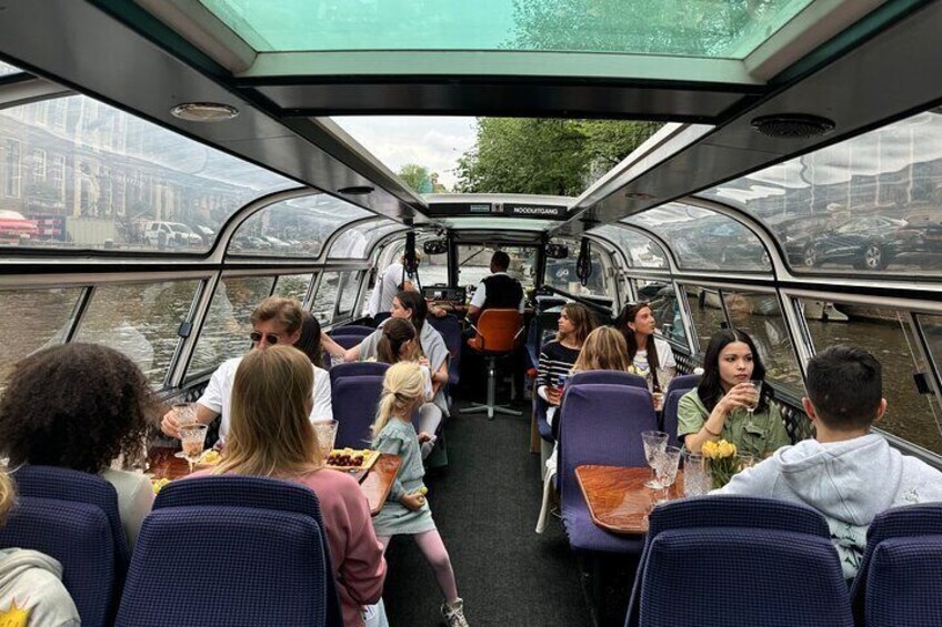 A Luxurious Cheese & Wine Canal Cruise through Historic Amsterdam