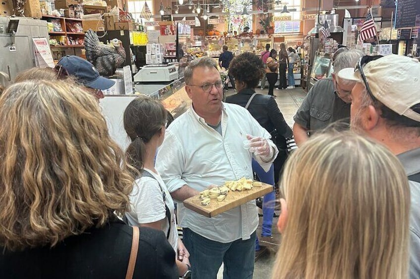 Enjoy cheese samples from the historic Eastern Market