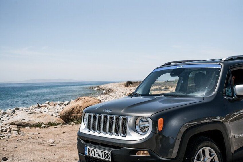 Explore Mykonos with local guide and Jeep Renegade Private Tour 