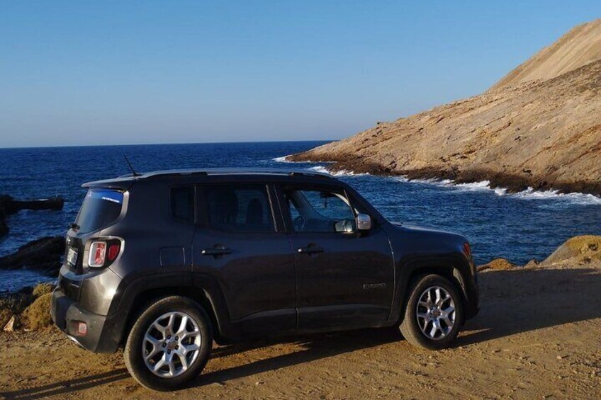 Explore Mykonos with local guide and Jeep Renegade Private Tour 