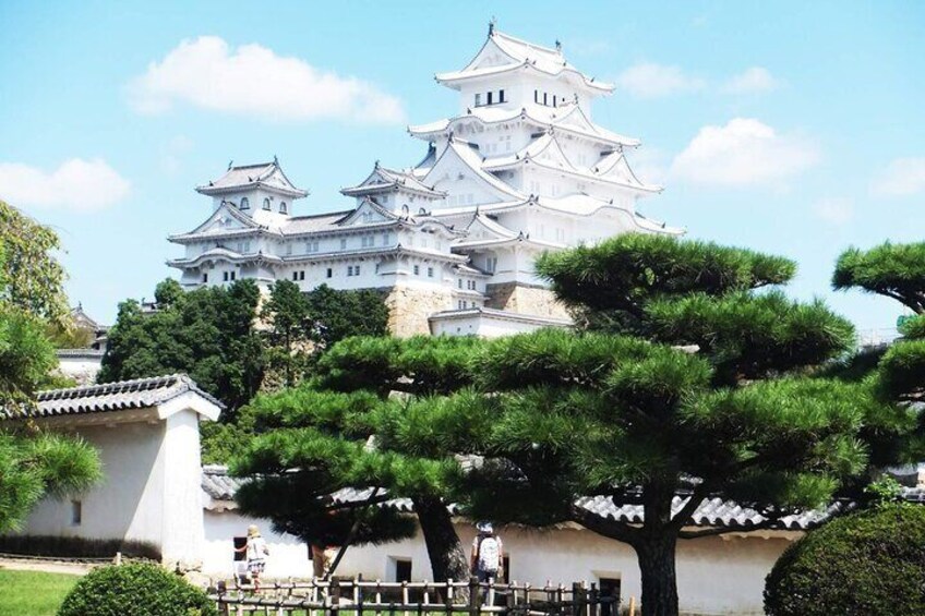 Himeji Castle, a national treasure with its wooden structure intact