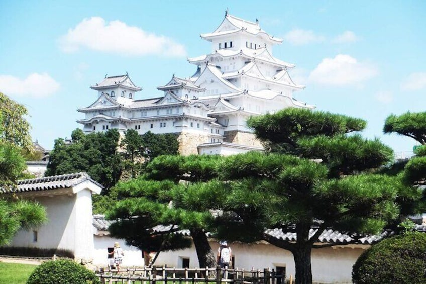 Himeji Castle, a national treasure with its wooden structure intact