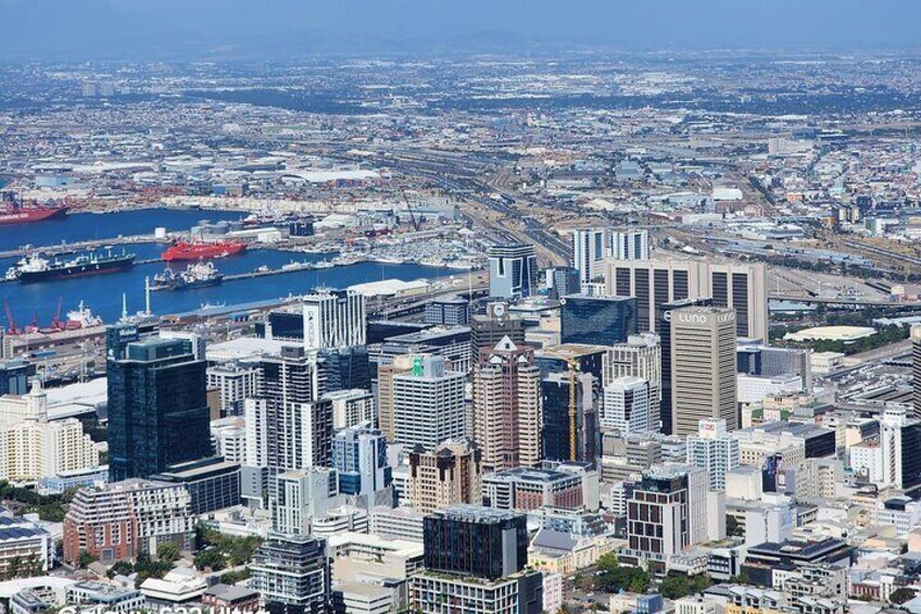 Aerial view of cape town 