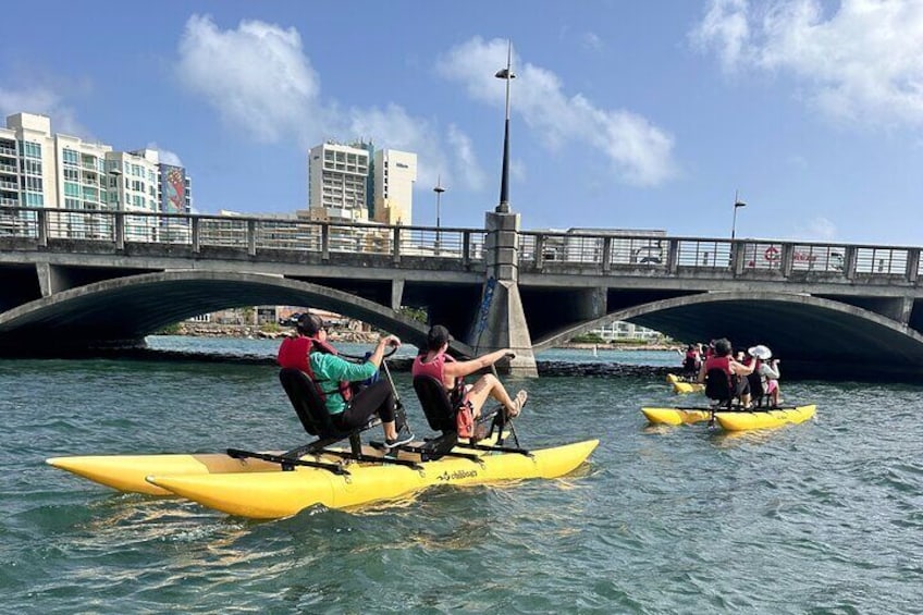 Chiliboats Waterbike Adventure in Condado Lagoon