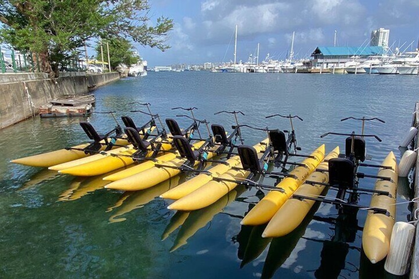 Day Adventure Chiliboats Waterbike in Condado Lagoon