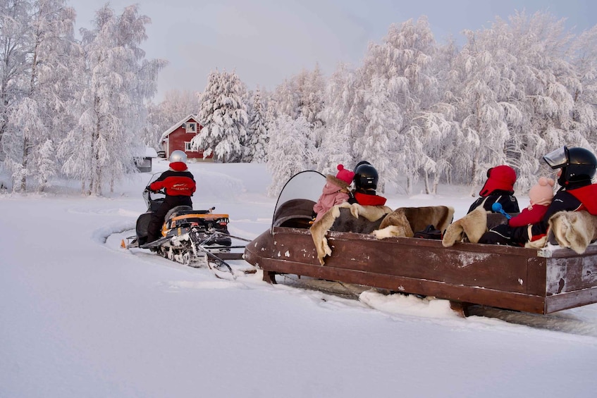 Picture 4 for Activity Rovaniemi: Ice Fishing and Snowmobile Tour with Snacks