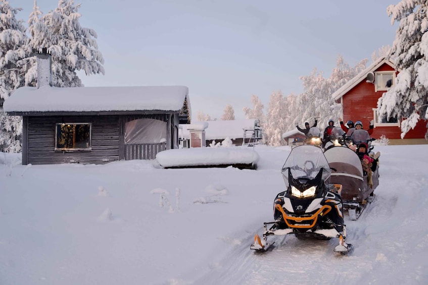 Picture 3 for Activity Rovaniemi: Ice Fishing and Snowmobile Tour with Snacks