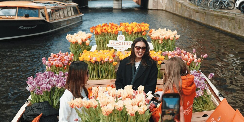 Picture 1 for Activity Amsterdam: Premium Tulip Boat Canal Tour