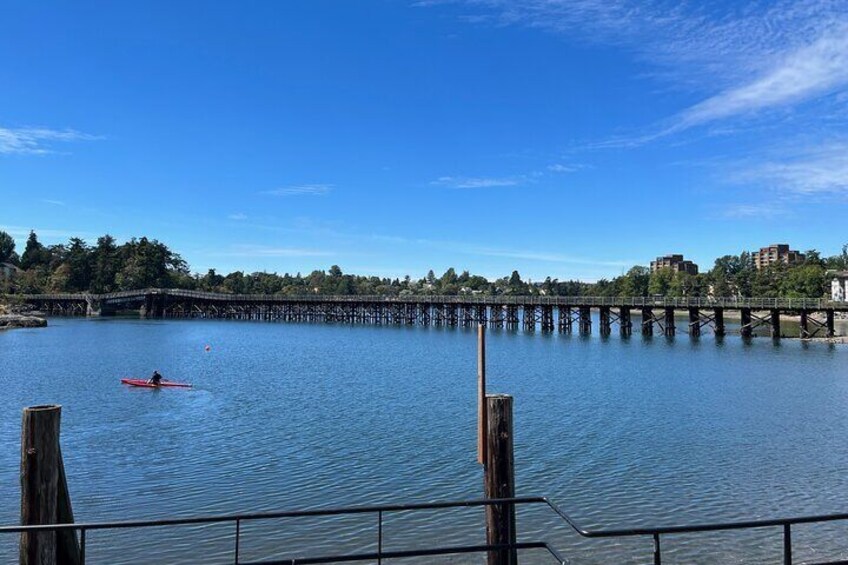 kayaking gorge downtown Victoria BC bridge trestle