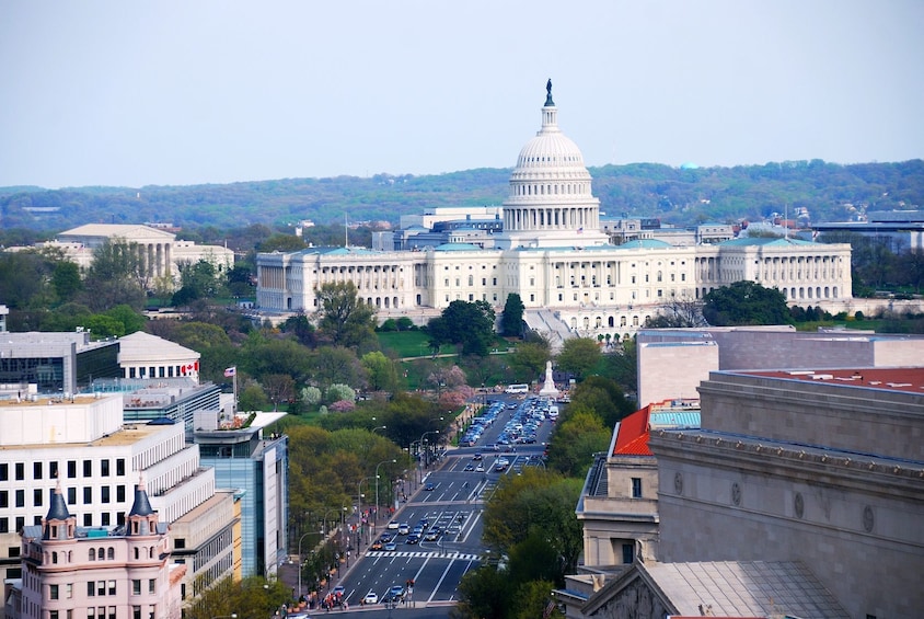 Capitol building looking down Pennsylvania Ave.