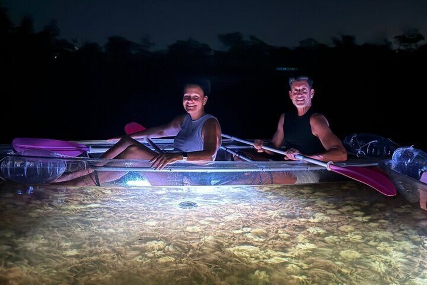 Guided Night Kayak Adventure Tour in Luminous Lagoon