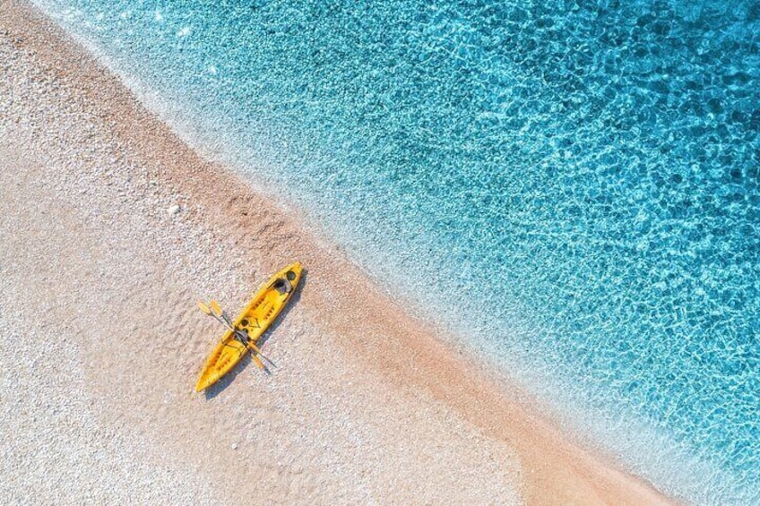 Kayak to a secret Beach