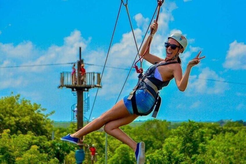 Zip Line or Canopy Zip Line Adventure in Punta Cana