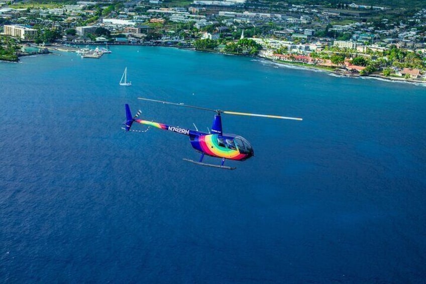 Kona Coast Hualalai Volcano-60Min Helicopter Tour-Door Off or On