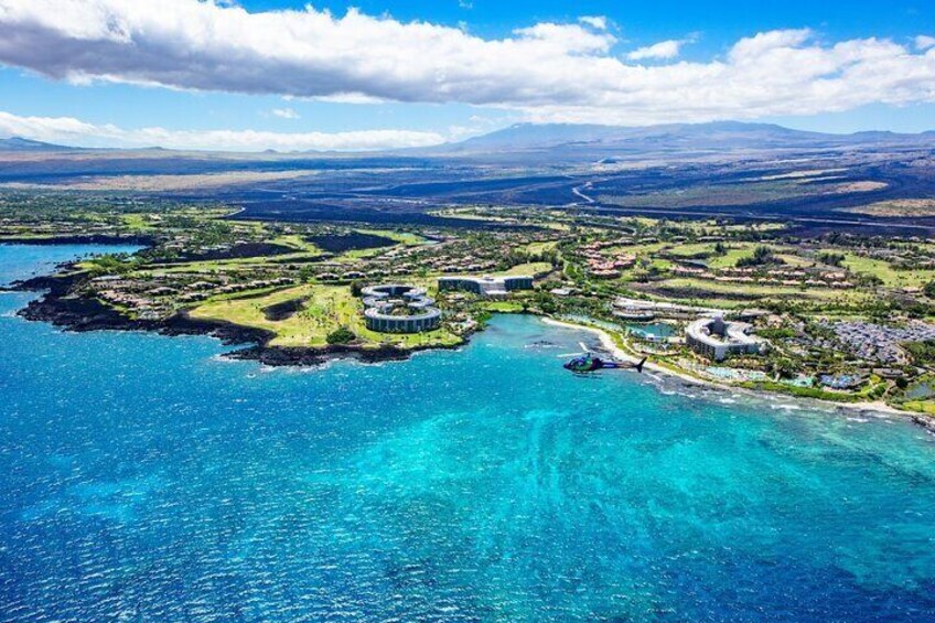 Kona Coast Hualalai Volcano-60Min Helicopter Tour-Door Off or On