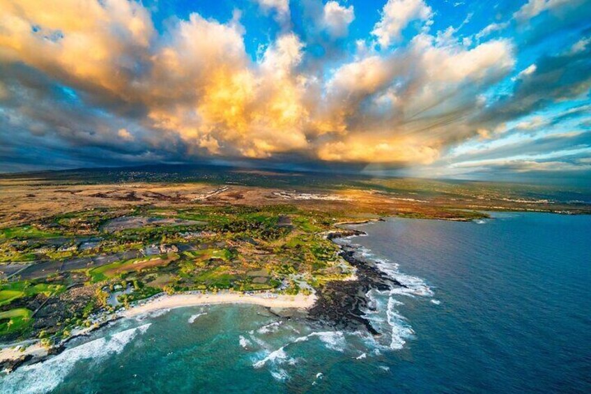 Kona Coast Hualalai Volcano-60Min Helicopter Tour-Door Off or On