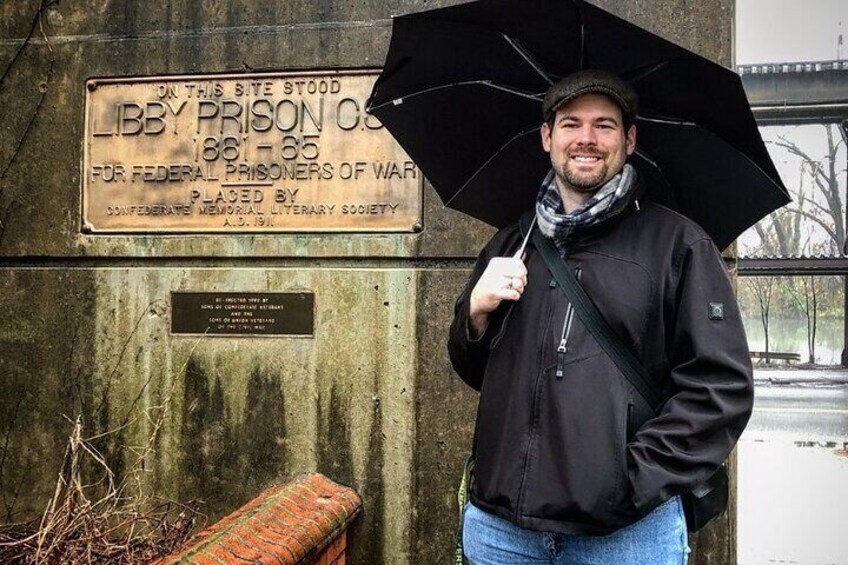 Starting out at the Libby Prison Historic Marker