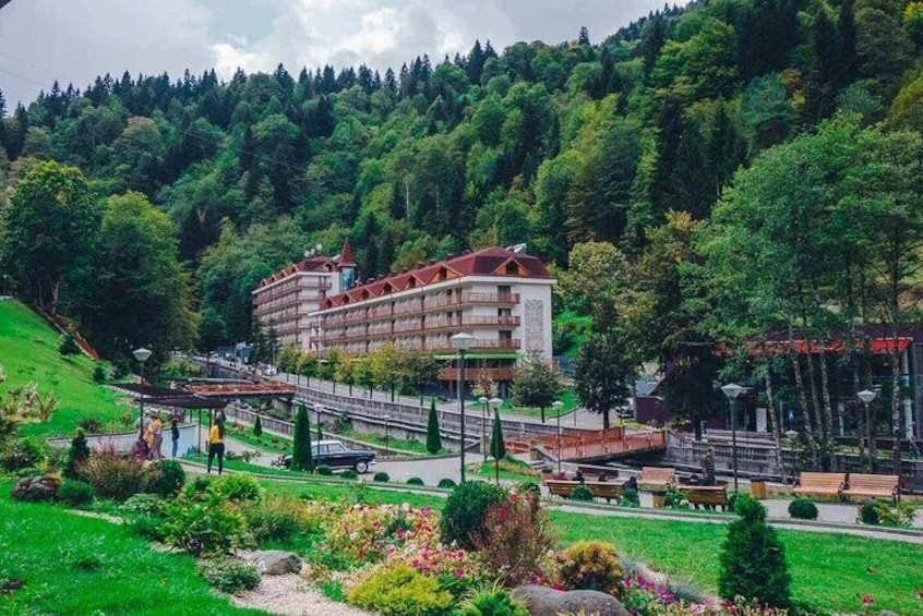 Tour to Sairme Resort, Thermal Pool, and Geguti Castle