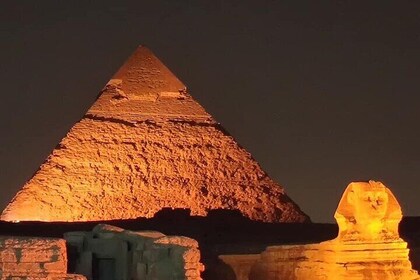 Sound and light show at the Great Pyramids in Giza