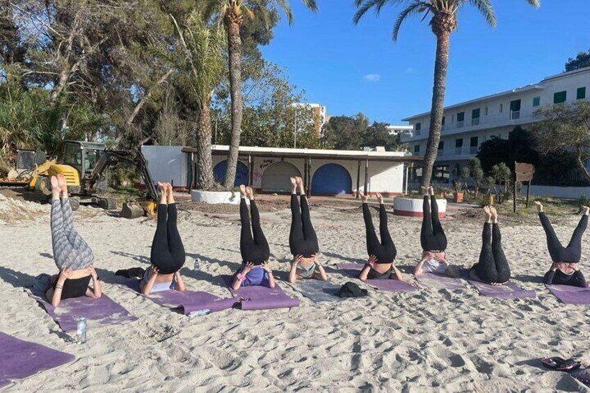 Morning Beach yoga in Ibiza