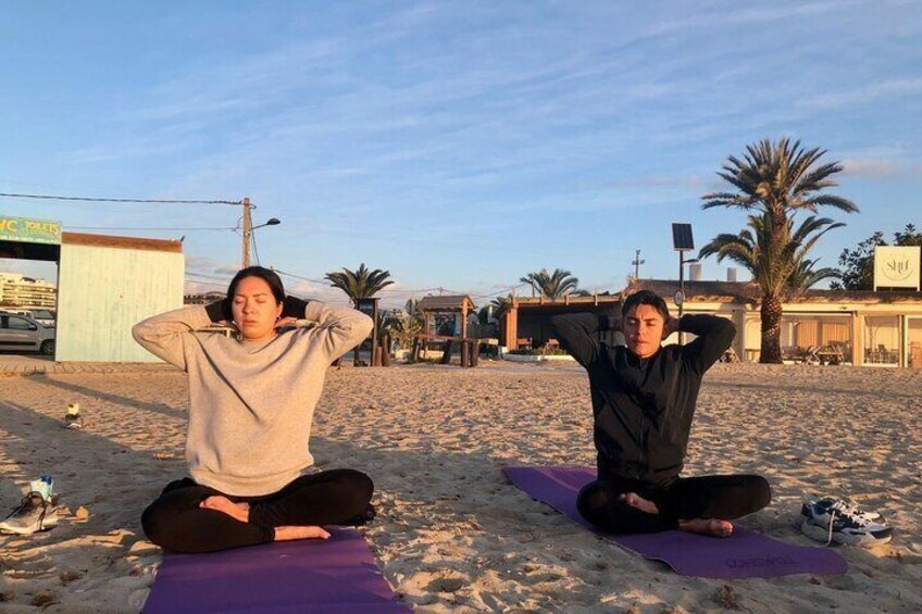 Morning Beach yoga in Ibiza