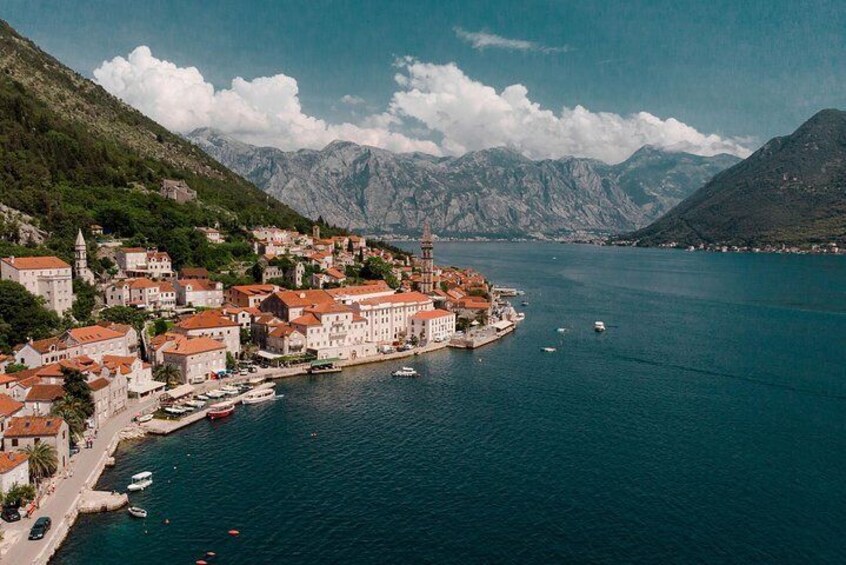 Perast - Drone view