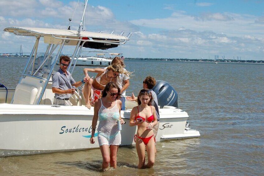 Morning Boat Ride and Beach Excursion on Southern Charm