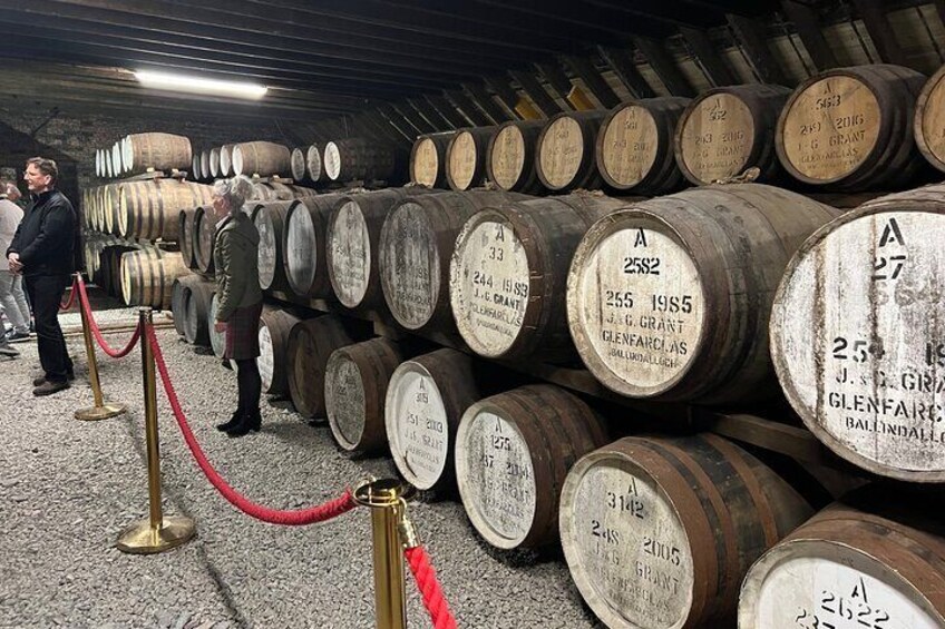 Glenfarclas Barrel Store and tour guide.