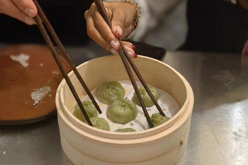 Vegan Soup Dumpling Making in Shanghai