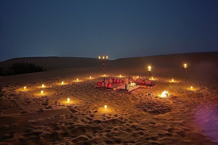 Romantic Private Candle Light Dinner At Thar Desert Jaisalmer