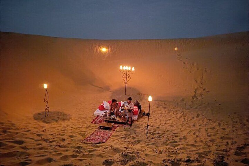 Romantic Private Candle Light Dinner At Thar Desert Jaisalmer
