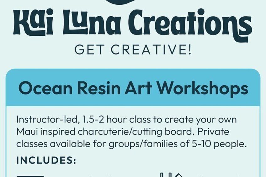  Make your own Maui Souvenir/Ocean resin class 