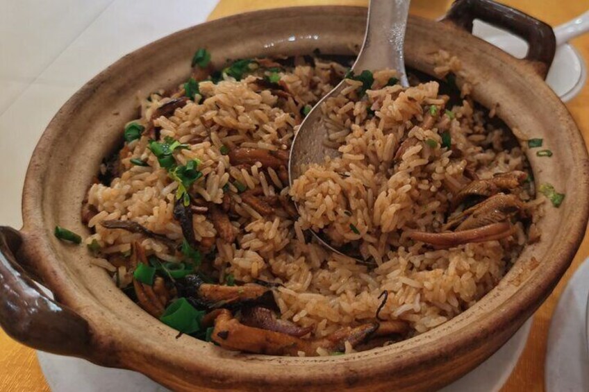 claypot rice with finless eel