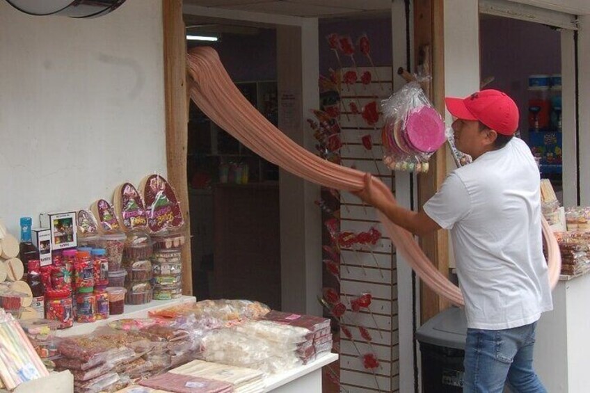 Traditional candy factory of the city.