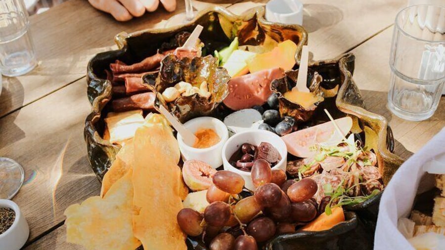 Scrumptious cheeseboard at your second stop