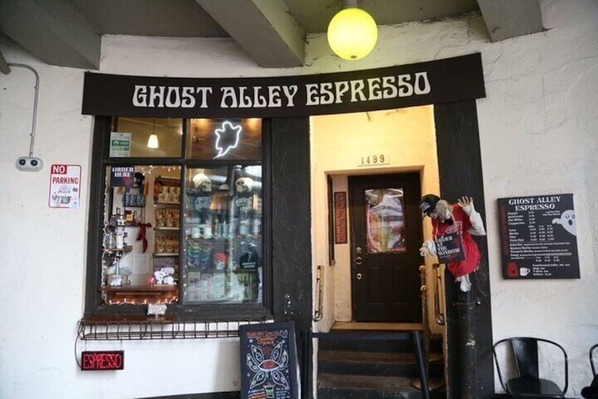 Enjoy both sips and spookiness at Ghost Alley Espresso.