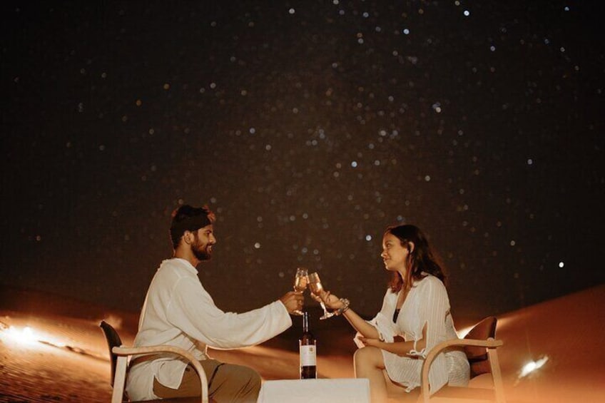 A toast in the dunes.