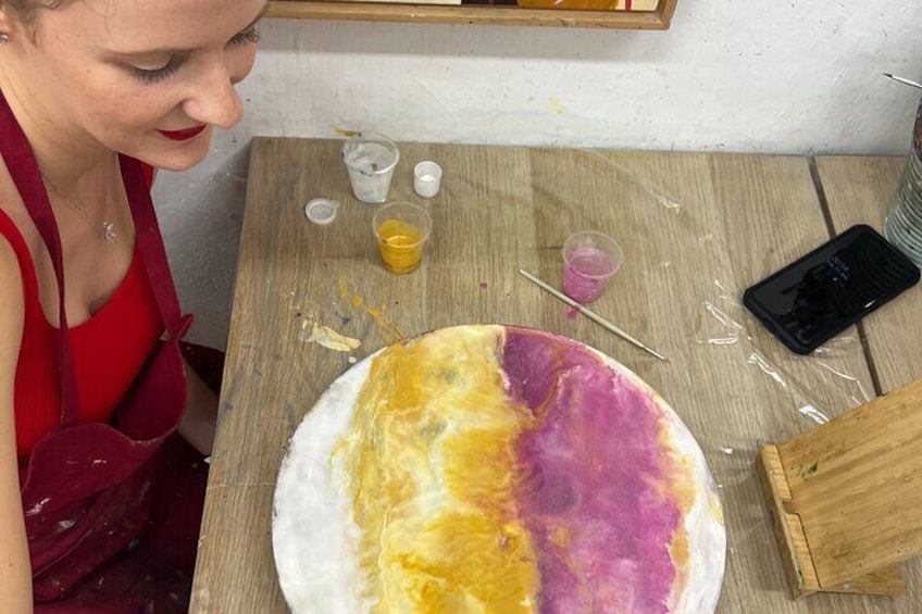 Resin Art Experience in Valencia Spain
