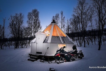 Aurora Crystal Lavvo Overnight stay with snowmobile trip