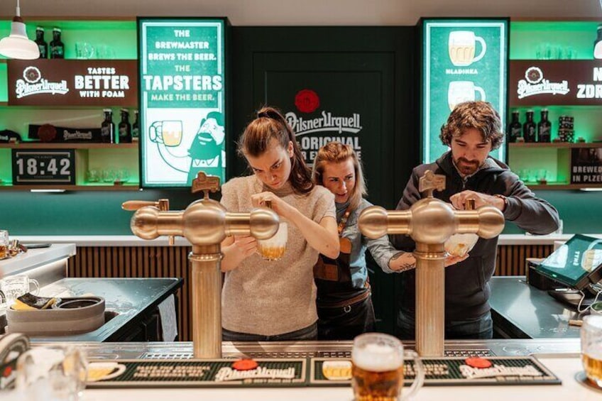 Prague Beer Pouring Class at Pilsner Urquell 